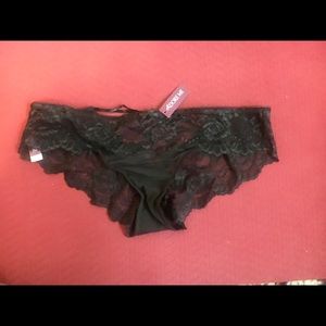 NWT Adore Me lace up corset panties.